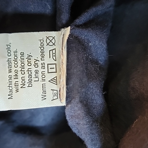 Madewell navy blue and white ikat style print pull on skirt with pockets S - Picture 10 of 11